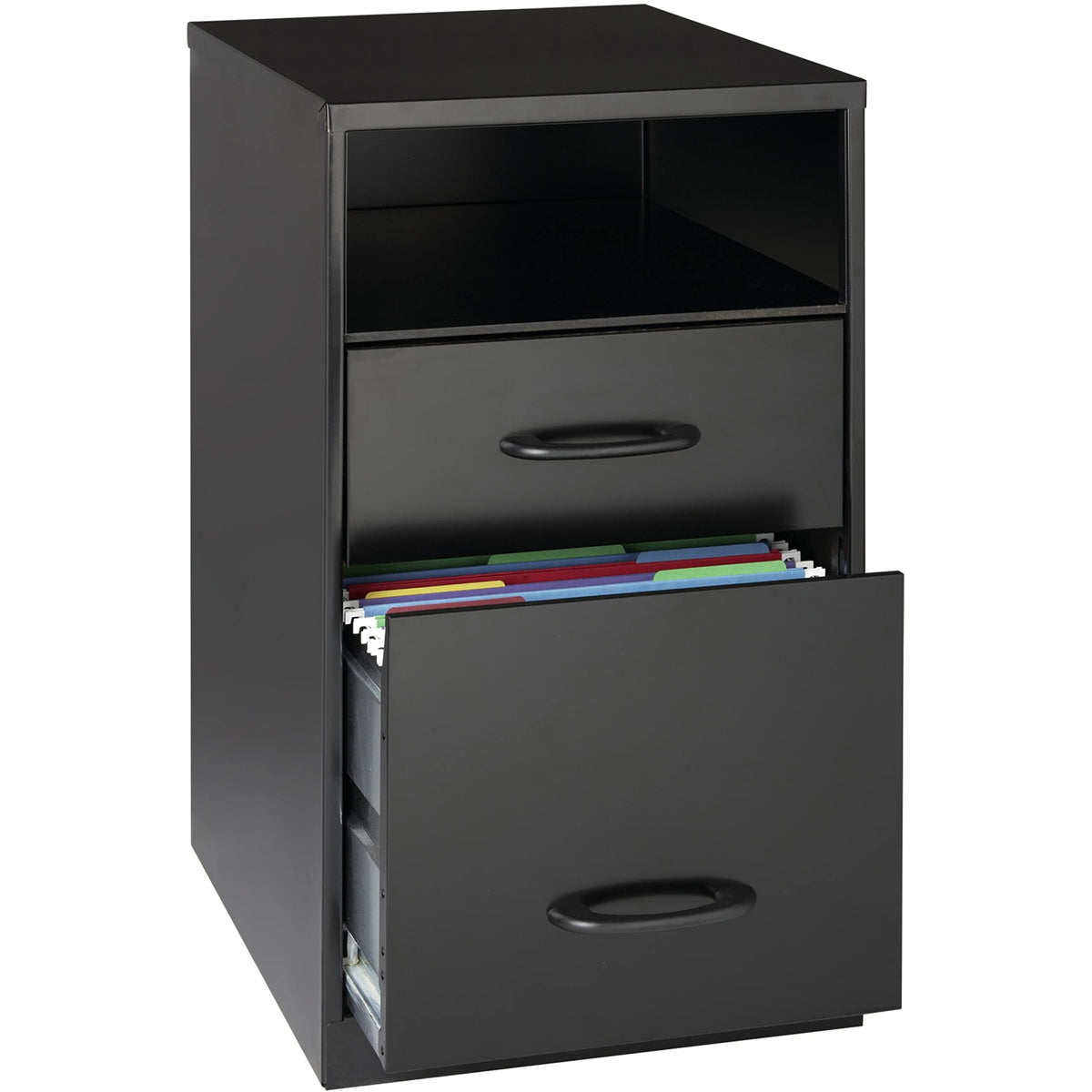 Lorell Lys Soho 18&Quot; 2-Drawer Organizer, Black