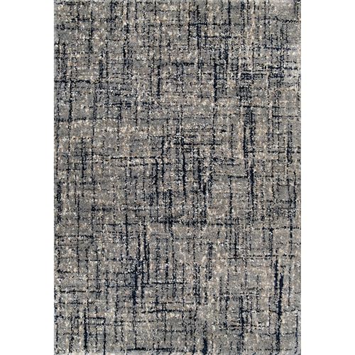 Cross Thatch Plush Rectangle Rug - 7'10&quot; X 10'10&quot; Pewter, Abstract, Durable, Stain-Resistant, Easy Clean, Soft And Cozy Area Rug For Living Room, Dining Room, Bedroom, And Indoor Home Decor