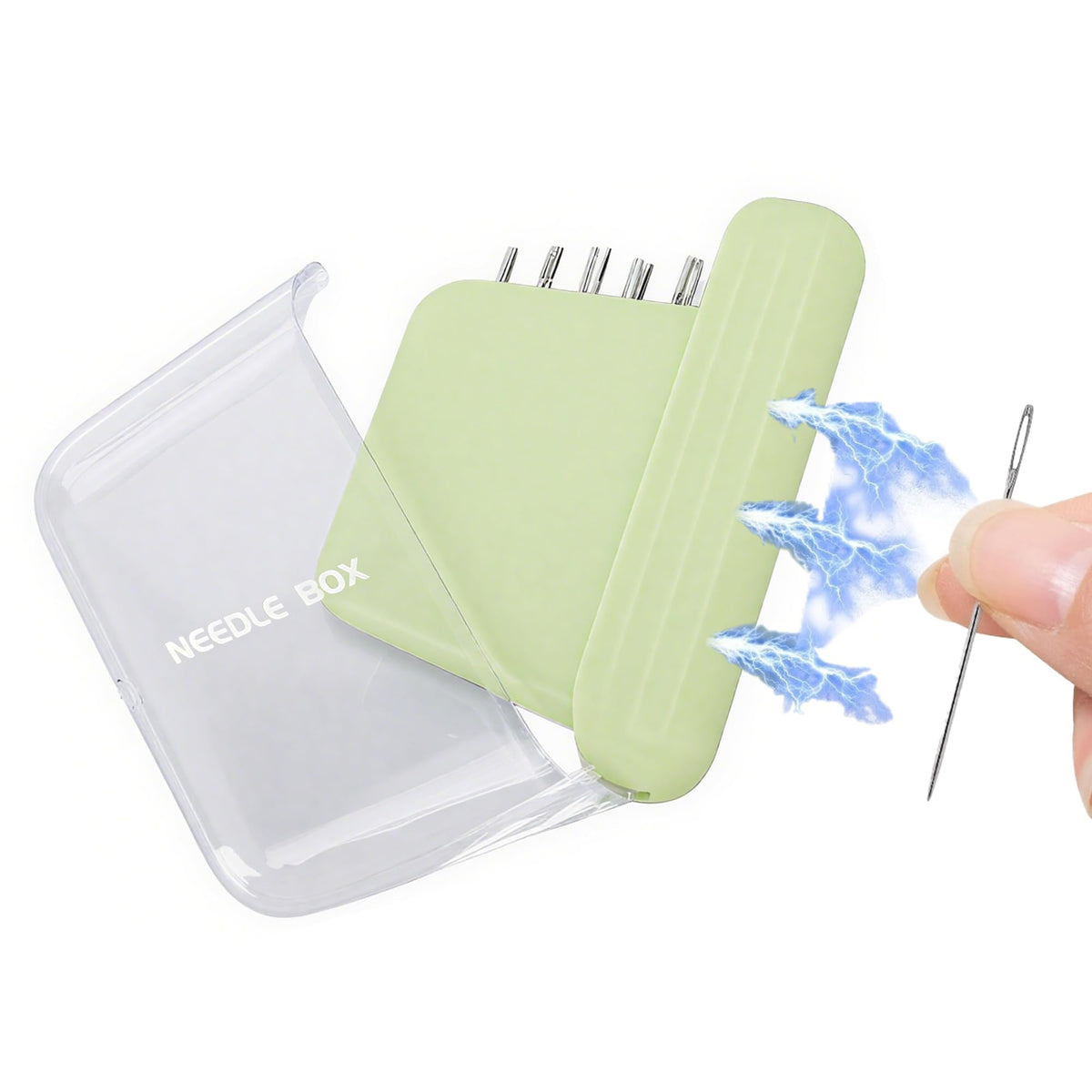 Sewing Needles Box, Knitting Needle Case, Embroidery Needles, Portable Magnetic Sewing Needle Kit  Compact Storage Box with Mag