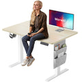 Marsail Electric Standing Desk, 40x24 Inch Adjustable Height Home Office Gaming Desk with 4 Memory Presets, Storage Bag, Stand-U