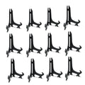 Artliving 4 Inch Black 12pcs/Set Plastic Easels Plate Display Stands Picture Frame Stand Holder