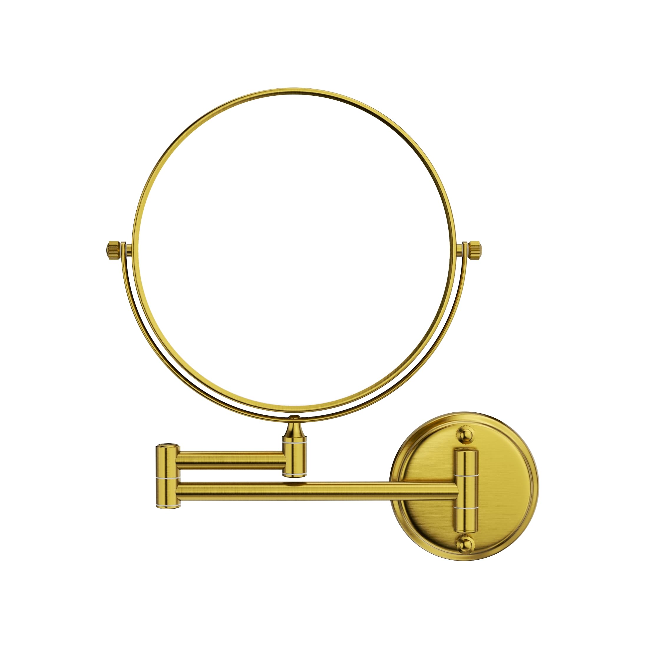 GURUN 8' Wall Mounted Makeup Mirror with 10X Magnification,Two-Sided Swivel Bathroom Mirror,Brushed Gold Finish M1306GJ(8',10X
