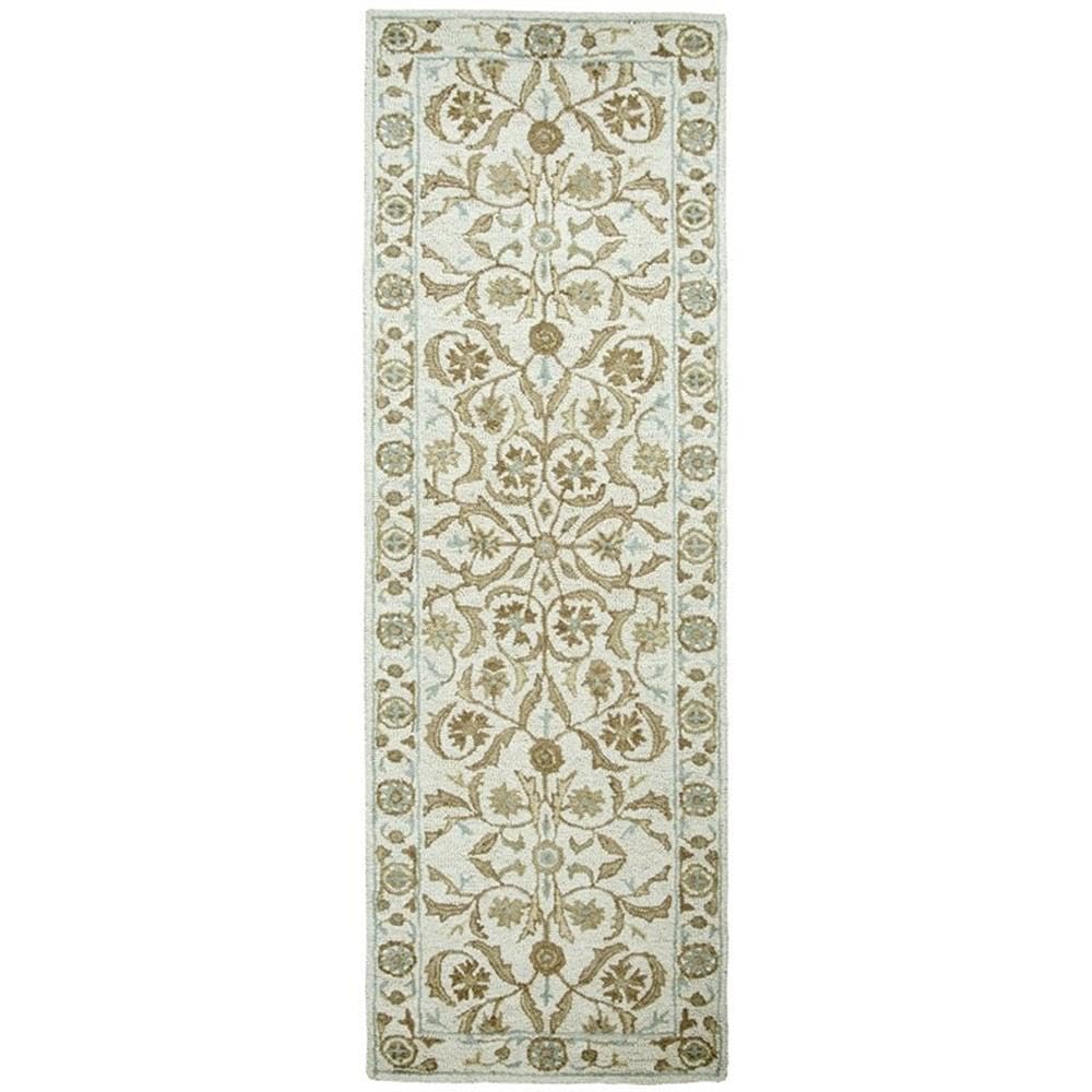 Rizzy Home Alora Decor Crypt 2'6" X 8' Border Blue/Ivory Hand-Tufted Area Rug