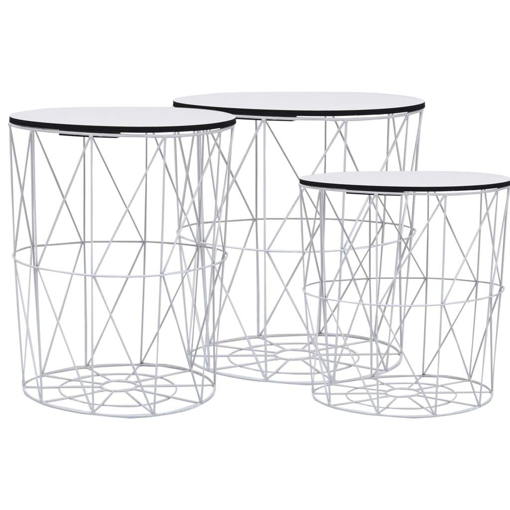 vidaXL Set of 3 Nesting Console Tables - Thumbnail 3