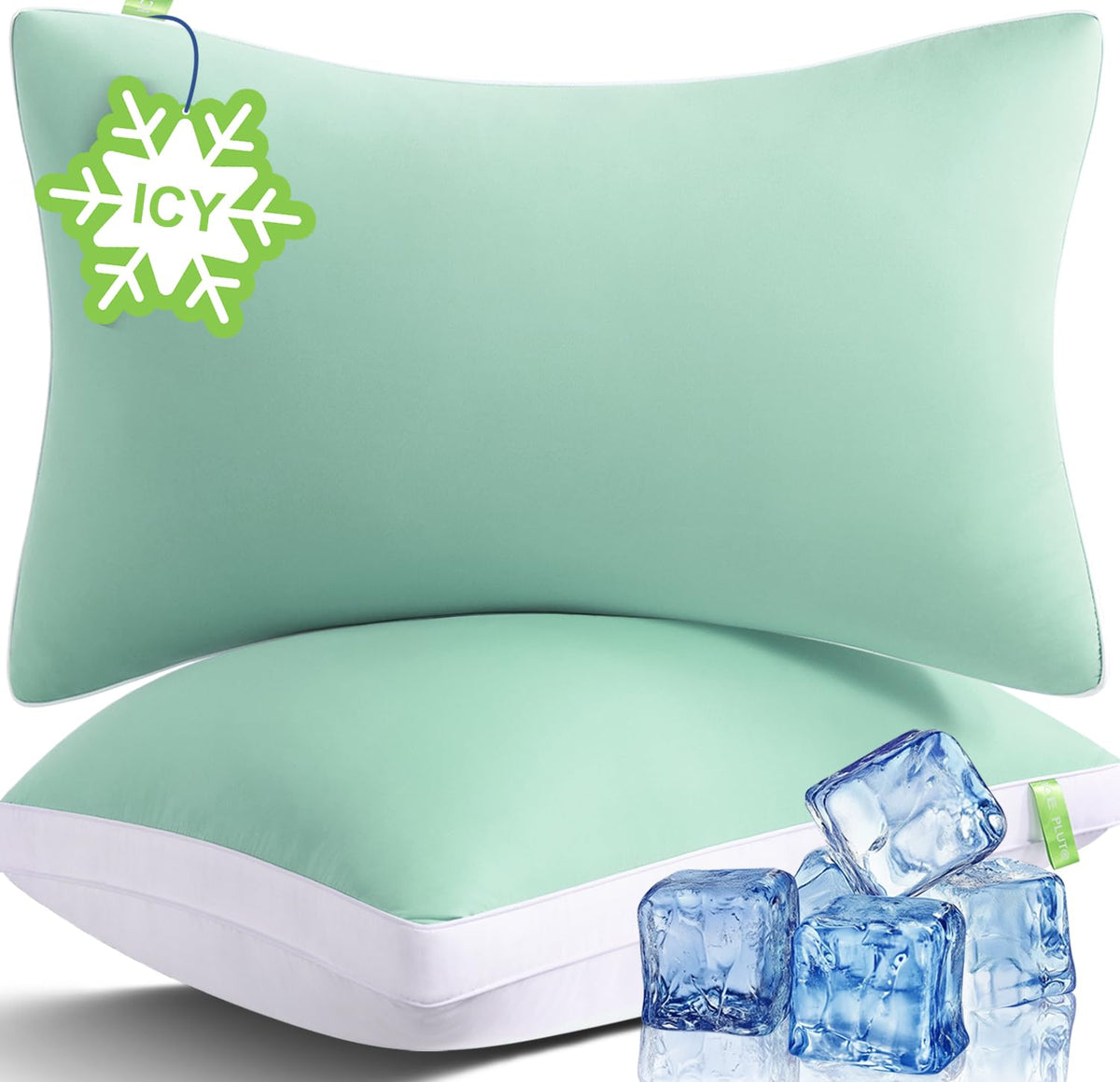 Meelus Cooling Bed Pillows King Size Set Of 2, Cool For Hot Sleepers, Gusseted Hotel Down Alternative Pillow 2 Pack For Side Bac