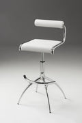 Neos Modern Furniture PU Leather Barstool with Chrome Legs Set of 2
