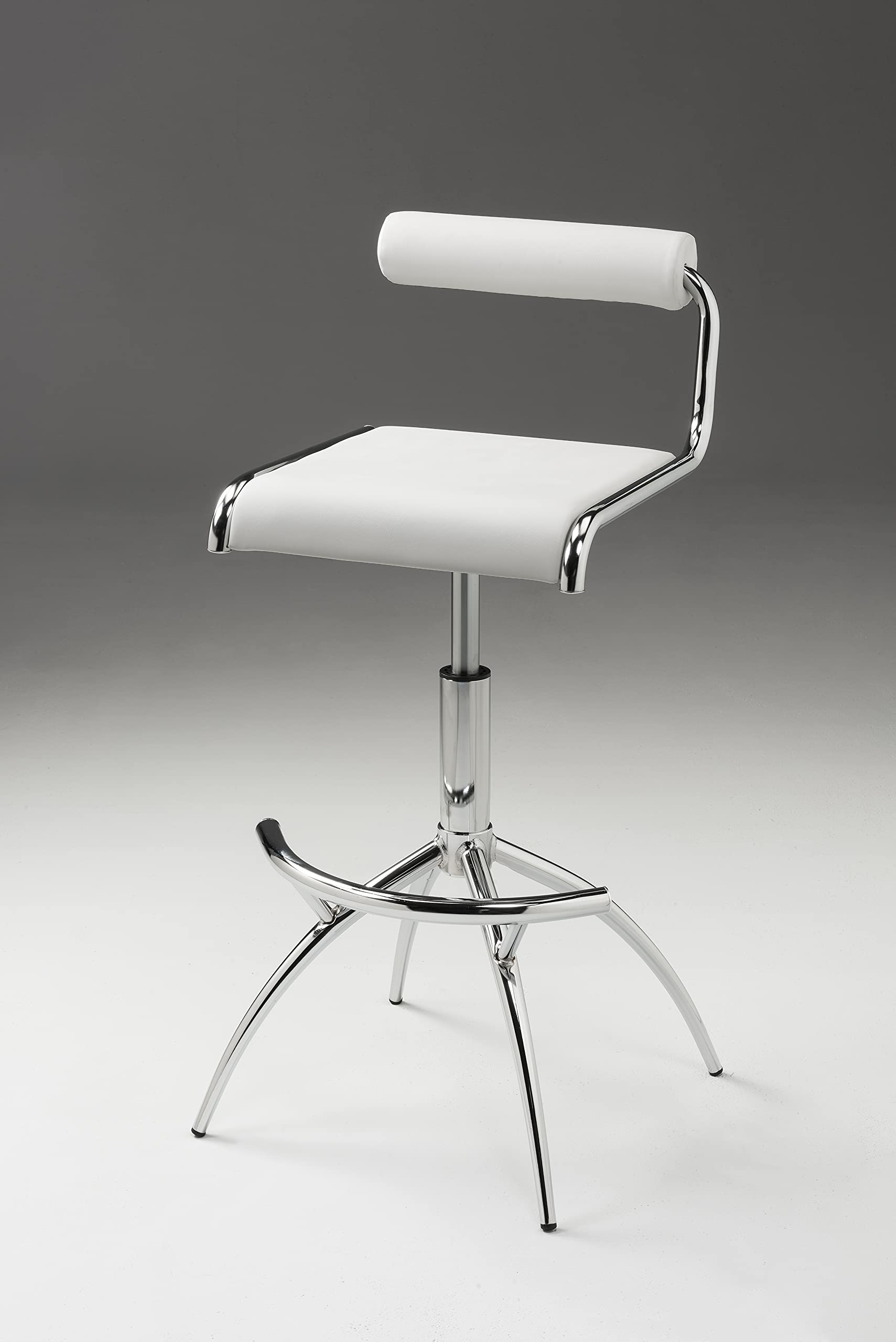 Neos Modern Furniture PU Leather Barstool with Chrome Legs Set of 2