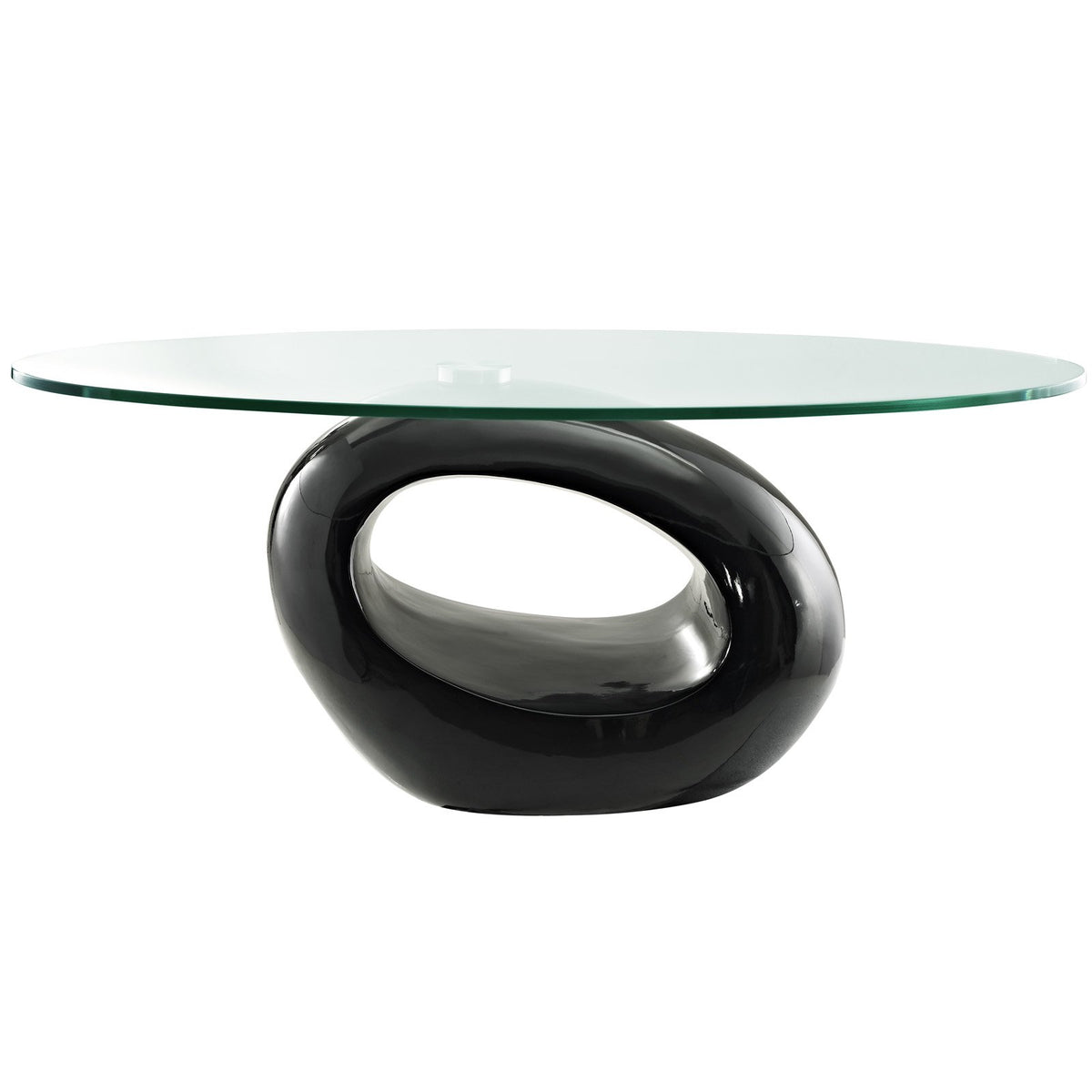 Modern Oval Coffee Table In Black