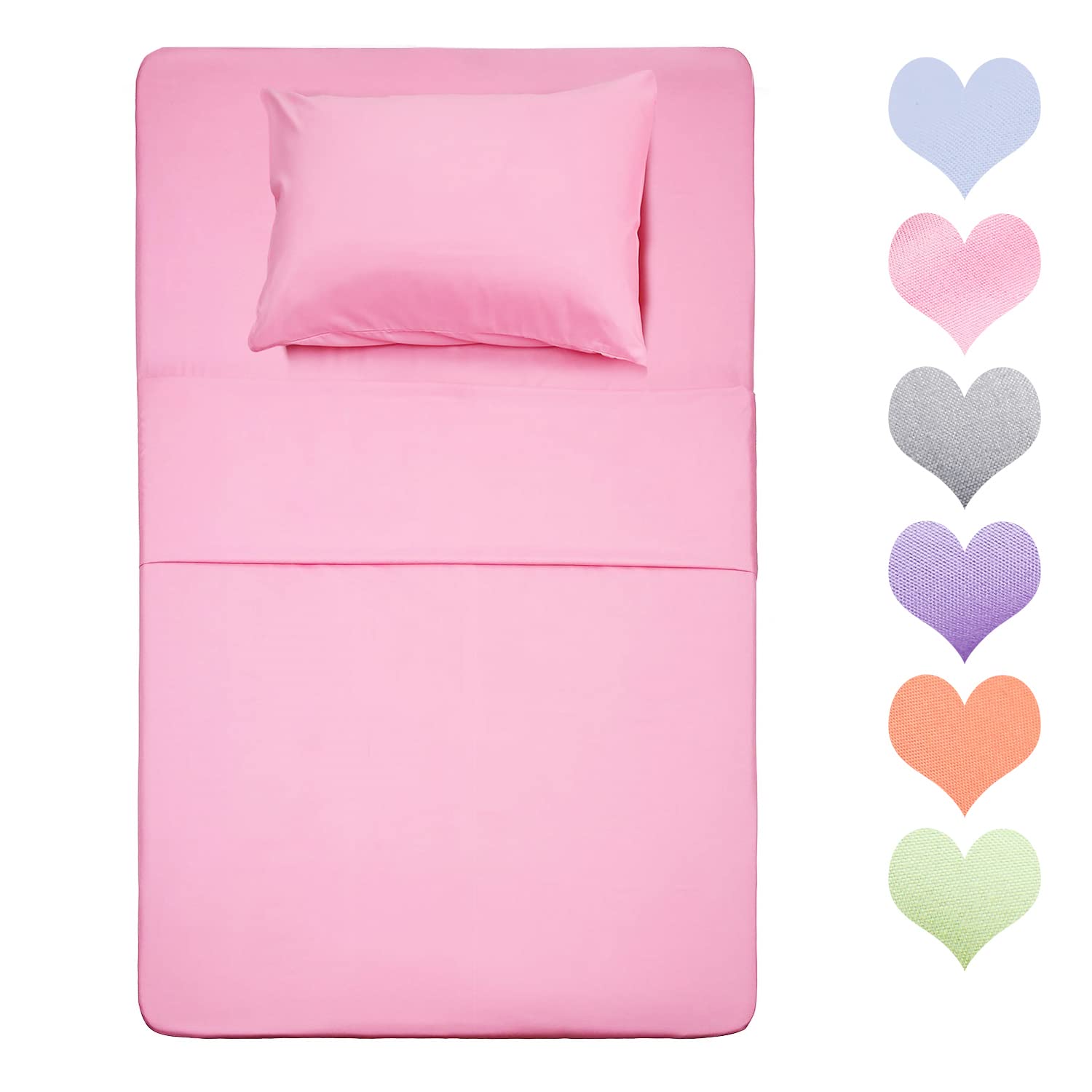 Best Season 400 Thread Count Cotton Twin Size Sheet Set (Pink Color) 3 Piece - Cotton Sheets Set, Soft Cotton Bed Sheets Sets Wi