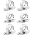 CHENJIN 6PCS 0.75 Inch Bathroom Rail Mounting Set Solid Stainless Steel Flange Sleeve Screws Hollow Wall Anchors for Wardrobes L