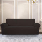 Purefit Stretch Oversized Sofa Slipcover – Spandex Jacquard Non Slip Soft Couch Sofa Cover, Washable Furniture Protector With Non Skid Foam And Elastic Bottom For Kids (Oversized Sofa, Chocolate)