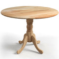 Giantex Round Dining Table, 40' D X 29' H, Rubber Wood Pedestal Table W/Round Tabletop & Curved Trestle Legs, 4-Person Dinner Table For Kitchen, Dining Room, Restaurant (Natural)