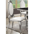 Coaster Home Furnishings Antoine Oval Back Side Chairs Cream and Chrome (Set of 2)