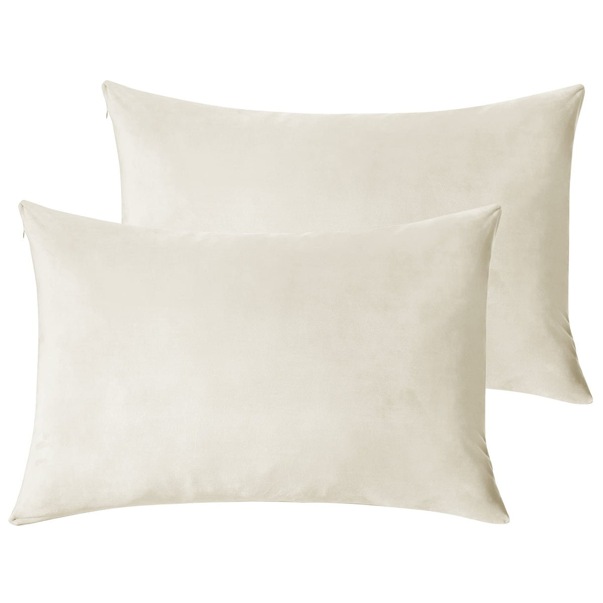 Stangh Cream White Pillowcovers Bed Pillow Pillowcases Super Soft Velvet Pillow Covers Warm Pillow Protector For Babies/Hair And