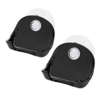 Kwmobile 2X Razor Holder With Suction Cup - Self-Adhesive Shaver Wall Mount - Bathroom Organizer For Glass And Tiles - Black