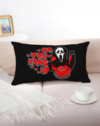 12X20 Inch Black Throw Pillow Cover - 'No You Hang Up' Funny Horror Ghost Design, Romantic Halloween Valentine'S Day Decor, Soft