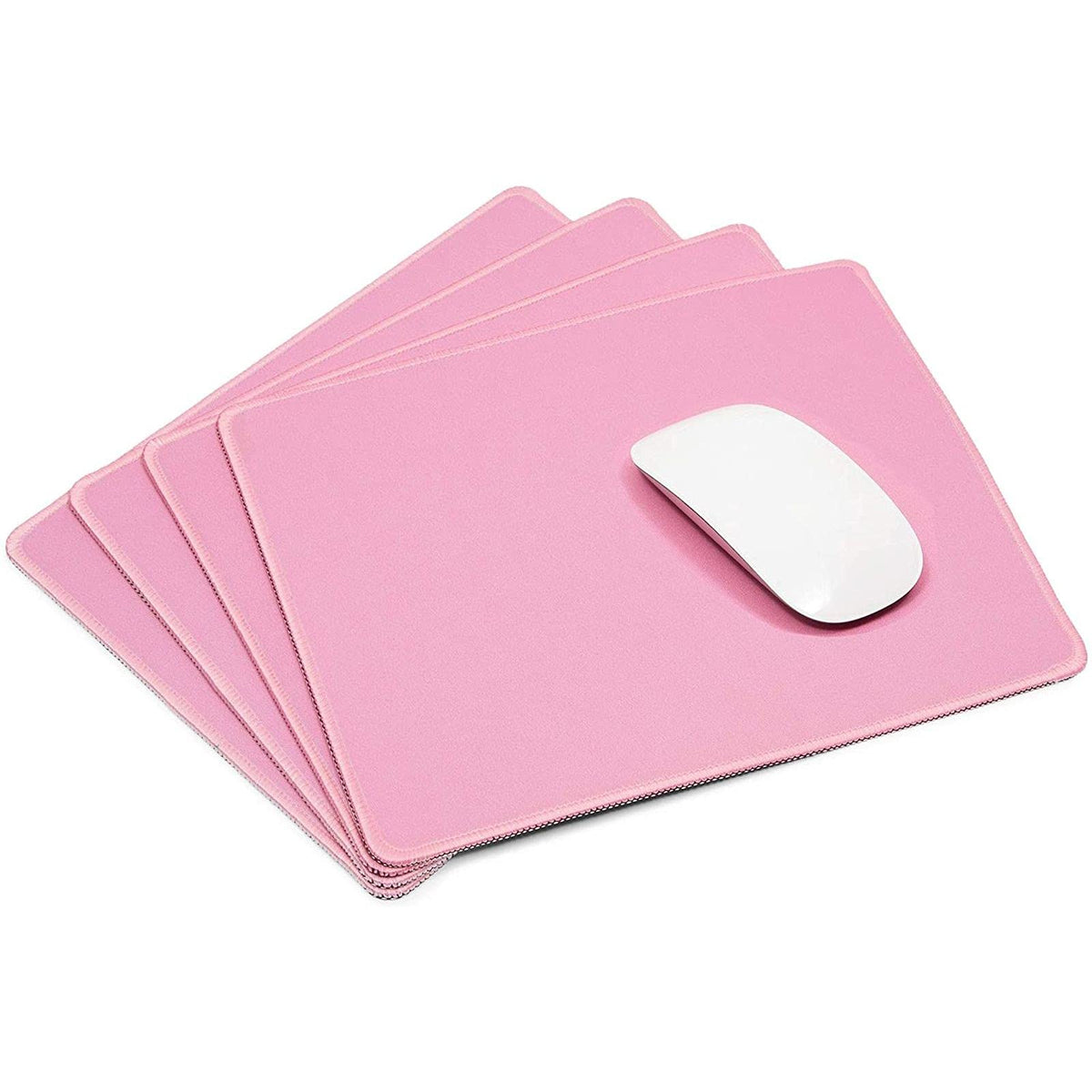 Juvale Pink Mouse Pad With Stitched Edges (11 X 8.7 Inches, 4 Pack)