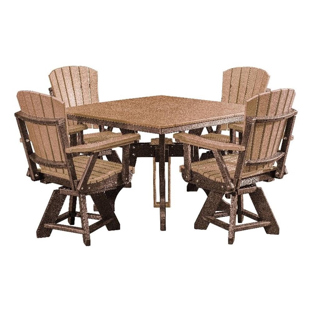 American Furniture Classics Square Set, Dining Height, Cedar And Tudor Brown