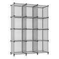 Awtatos Cube Storage Organizer Closet Storage Cubes Shelves Bookshelf Clothes Organizer Diy Plastic 12 Cube Shelves For Home, Be