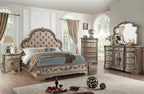 ACME Furniture Bed, PU and Antique Silver