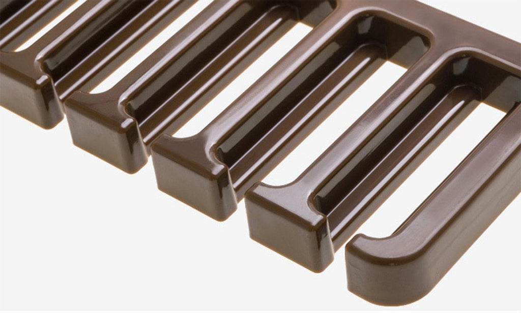 DayCount® Brown Tie Belt Organizer Rack - Pack of 2 Multifunction Rotating Scarf Hanger for Closet Storage - 12 x 2.87 x 0.55 inch