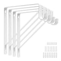 4PCS Heavy Duty Wall Closet Rod Brackets 11 x 11 Inch, 1-3/8Inch Diameter Shelf and Rod Bracket Holder for Home and Closet Decor