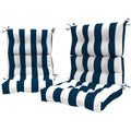 Lvtxiii 2 Pack Outdoor High Back Cushions Patio Tufted Seat And Back Chair Cushions With Ties, Replacement Chair Pad For Outdoor