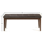 Intercon Kona Backless Dining Bench with PU Seat