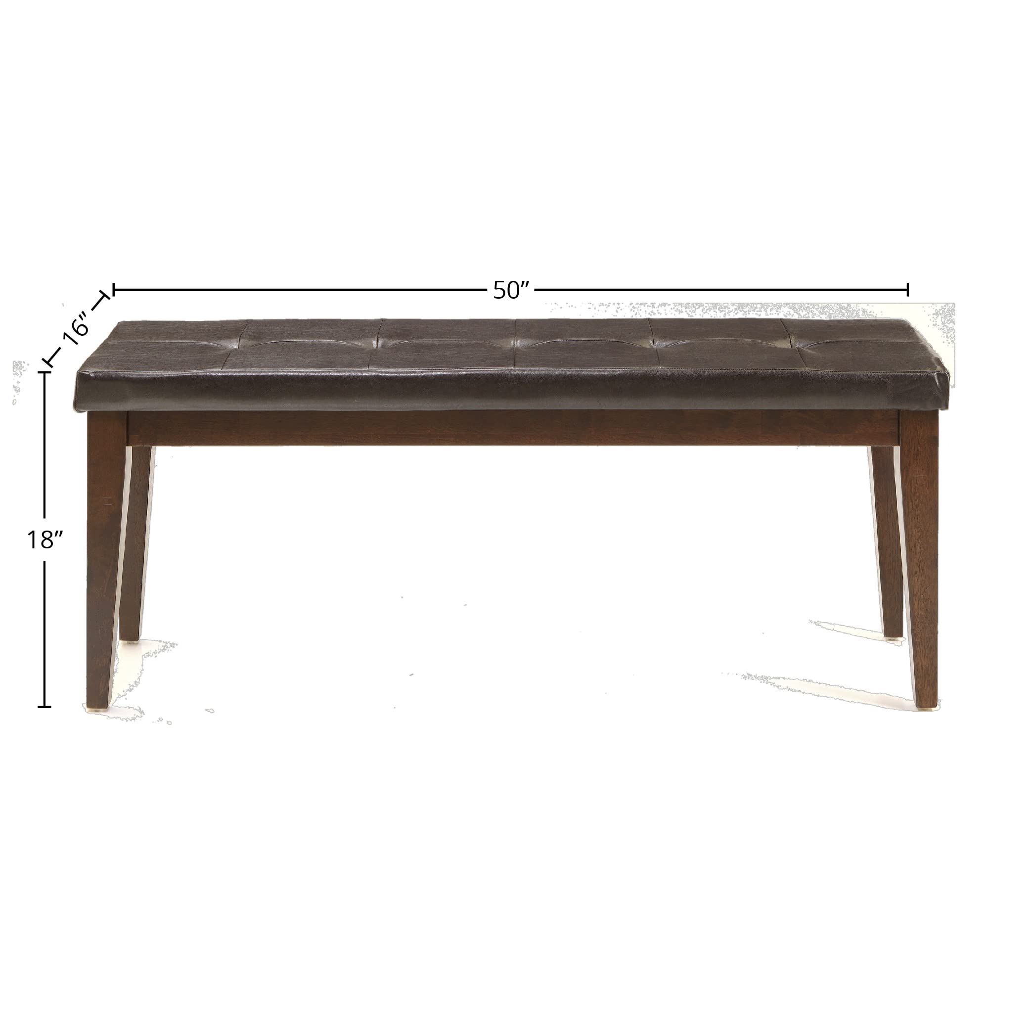 Intercon Kona Backless Dining Bench with PU Seat