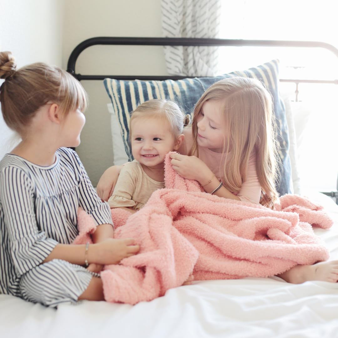 Saranoni Super Soft Comfy Bamboni Blanket For Kids And Teens 40' X 60' (Peach, 40' X 60')