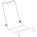 GIBSON HOLDERS 3PL Adjustable White Wire and Clear Acrylic Display Easel, 4 W x 5.5 D x 5.5 H, Pack of 6