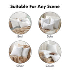 Miulee Feather Pillow Insert 22X22, Decorative Down Throw Pillow Insert Fluffy Throw Pillow Cotton Fabric For Sofa Bed Couch