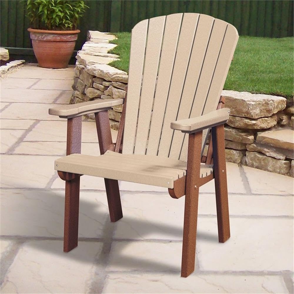 American Furniture Classics 511WWTB Fan Back Chair, Weatherwood and Tudor Brown