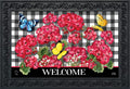 Briarwood Lane Checkered Geraniums Summer Doormat Floral Indoor Outdoor 30' X 18'