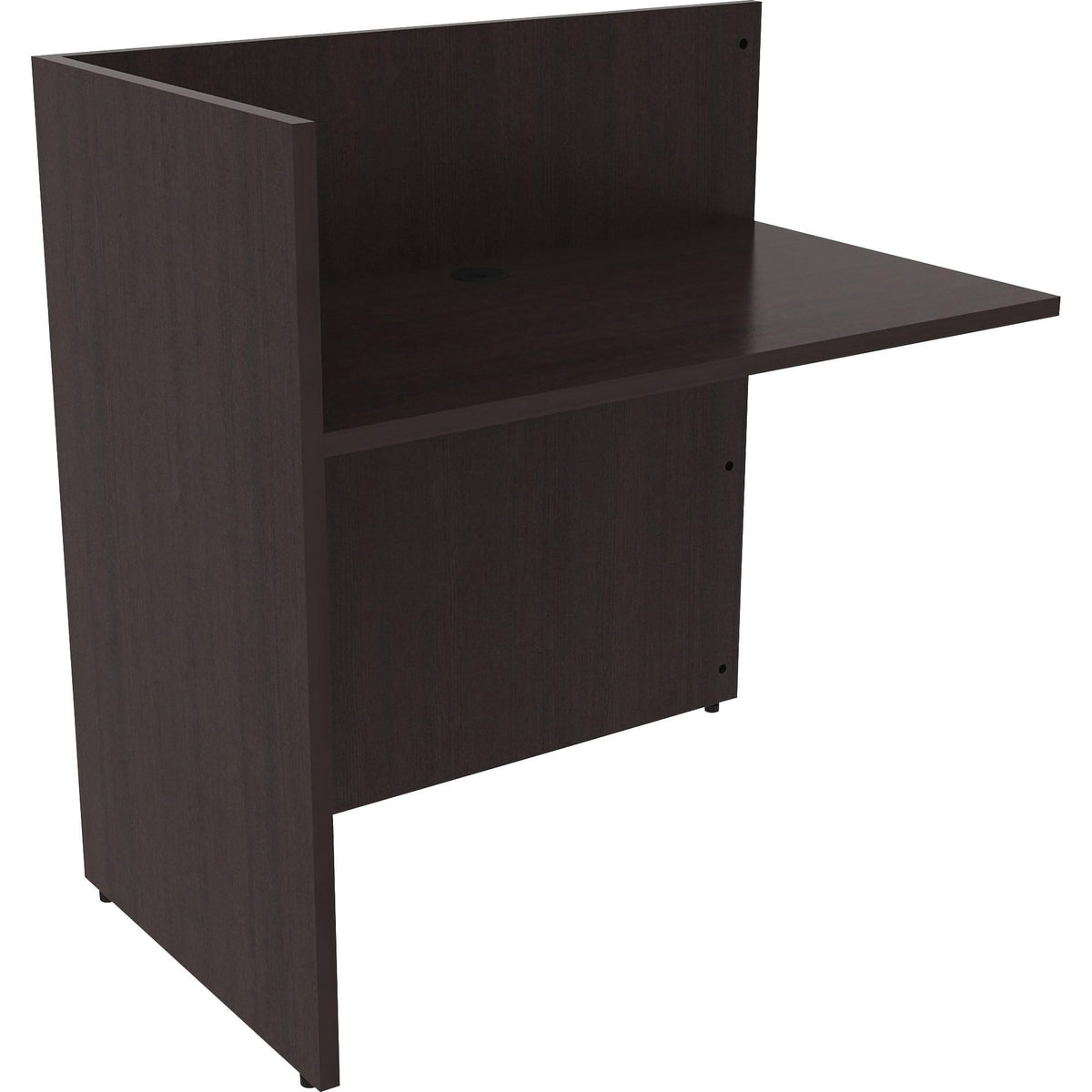 Lorell LLR18309 42 in. Laminate Contemporary Reception Desk Espresso