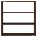 Zewariya Kitchen Rack, 3Shelf Wall Mounted Storage, Dark Brown, 24 X 24 Inches, Diy