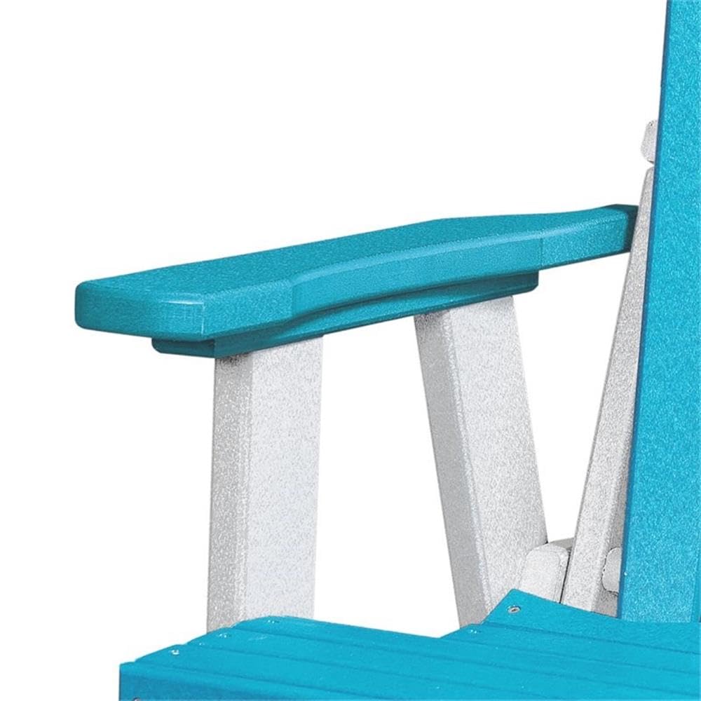 American Furniture Classics 511ARW Fan Back Chair, Aruba Blue and White