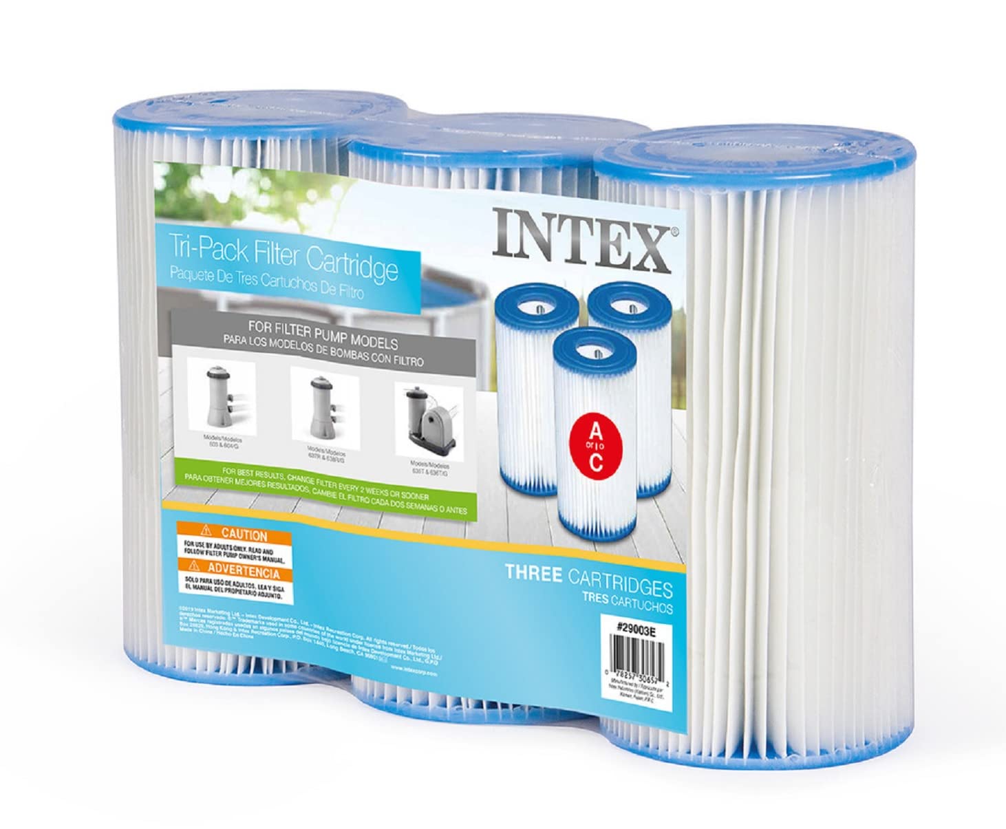 Intex 29000 Swimming Pool Easy Set Type A Replacement Filter Pump Cartridge (3 Pack)