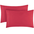 Mellanni Pillow Cases Standard Size Set Of 2 - Pillow Covers - Hotel Luxury Bedding Sheets & Pillowcases - Wrinkle, Fade, Stain Resistant (Set Of 2 Standard/Queen Size 20' X 30', Hot Pink)