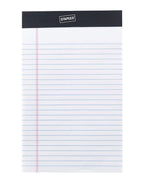 Staples Perforated Notepad, Narrow Ruled, White, 5' X 8', 12/Pack