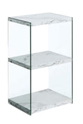 Convenience Concepts SoHo 3 Tier Tower Bookcase, White Faux Marble