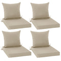 Summsun Patio Chair Cushions 22 X 22 Inch, Water Resistant Backrest Pillow And Seat Cushion Set For Outdoor Furniture, Sectional