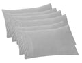 Elegant Comfort 6-Pack Solid Pillowcases 1500 Thread Count Egyptian Quality - Easy Care, Smooth Weave, Wrinkle And Stain Resistant, Easy Slip-On, 6-Piece Set, Standard/Queen Pillowcase, Silver