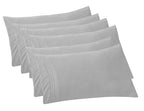 Elegant Comfort 6-Pack Solid Pillowcases 1500 Thread Count Egyptian Quality - Easy Care, Smooth Weave, Wrinkle And Stain Resistant, Easy Slip-On, 6-Piece Set, Standard/Queen Pillowcase, Silver