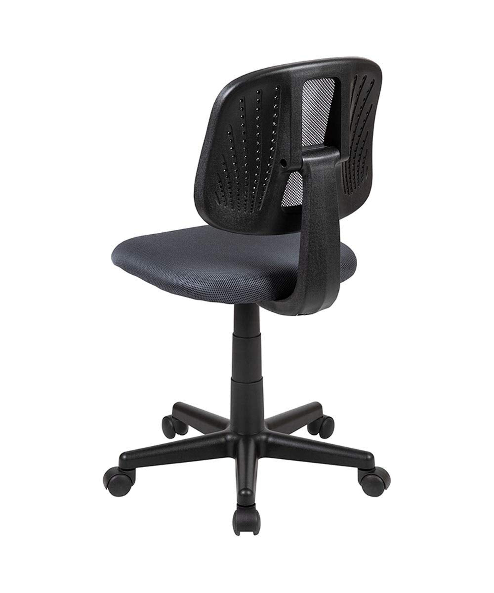 Flash Furniture Flash Fundamentals Mid-Back Gray Mesh Swivel Task Office Chair With Pivot Back