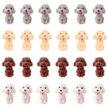 Waremew 24 Pcs Cute Dog Pencil Erasers Toppers,Pencil Top Erasers,3D Animal Pet Erasers For Students School Office Writing Drawi