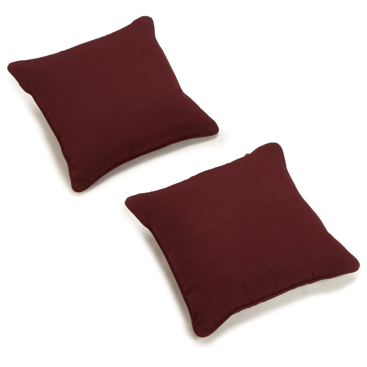 Blazing Needles 18-inch Twill Throw Pillows (Set of 2) Burgundy