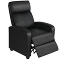 Topeakmart Recliner Chair Pu Leather Reclining Chair Adjustable Modern Single Reclining Chair With Pocket Spring Living Room Bed