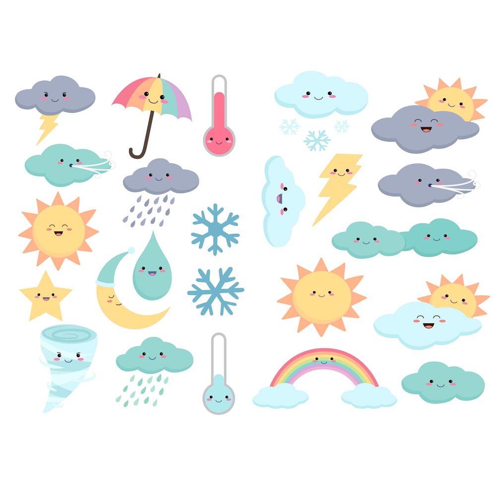 Seasonstorm Kawaii Weather Smile Aesthetic Diary Travel Journal Paper Stickers Scrapbooking Stationery School Office Art Supplie