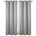 Diraysid Light Grey Grommet Blackout Curtains For Bedroom Thermal Insulated Room Darkening Curtains Drapes, 42 X 72 Inch, 2 Pane